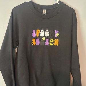 Embroidered crewneck sweater
